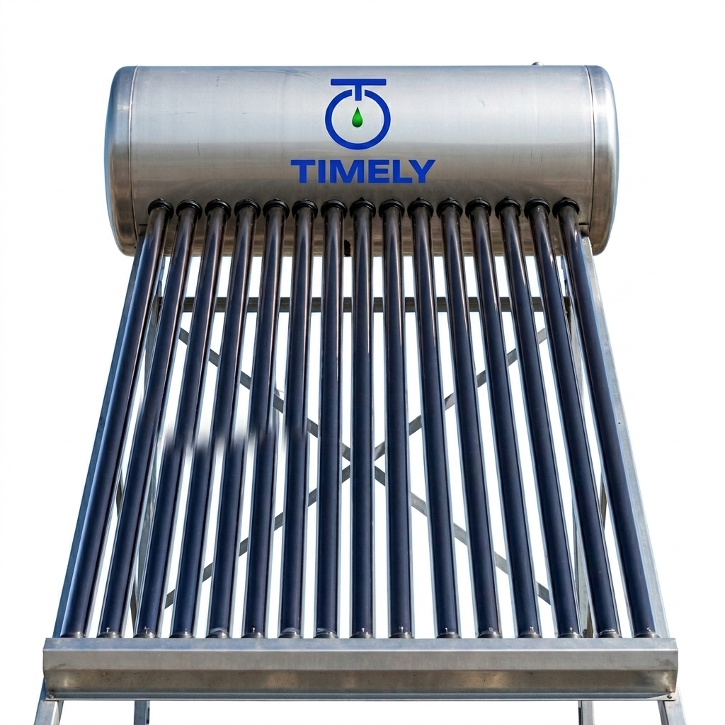 Panou Solar Apa Calda Presurizat, TIMELY, boiler 150 litri din inox, 15 tuburi heat-pipe