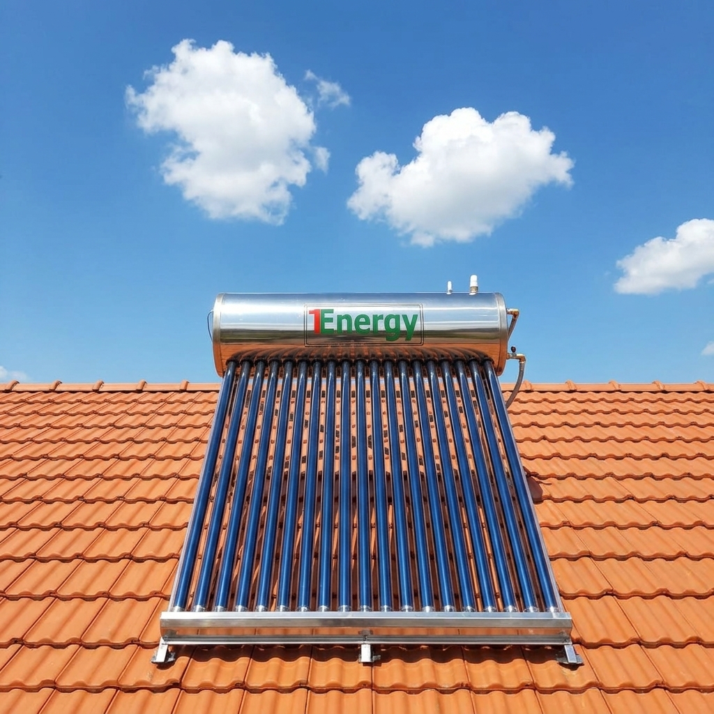 Panou Solar Nepresurizat apa calda, 1ENERGY, boiler integral din inox, 200 litri, 20 tuburi