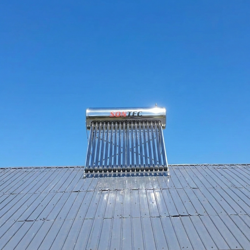 Panou Solar Nepresurizat Apa Calda, SONTEC, boiler 150 litri din inox, 15 tuburi