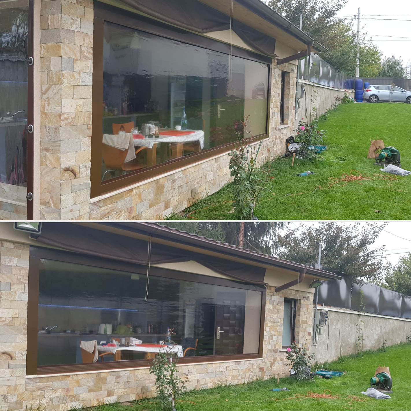 Rulou folie transparenta casetat, lungime 3m si deschidere 1,5 m