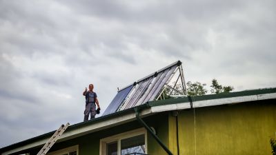 Colector solar 1ENERGY de 20 tuburi, montaj in Frumusani, jud Calarasi