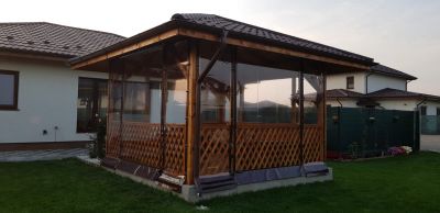 Inchidere foisor cu folie transparenta rezistenta in Tunari