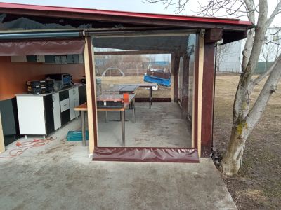 Inchidere foisor cu rulouri transparente necasetate in Corbeanca, Ilfov