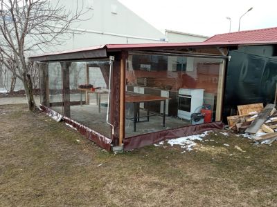 Inchidere foisor cu rulouri transparente necasetate in Corbeanca, Ilfov