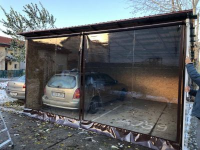 Inchidere garaj cu rulouri transparente in Tunari