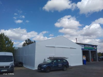 Instalare prelata cort alba in Buftea