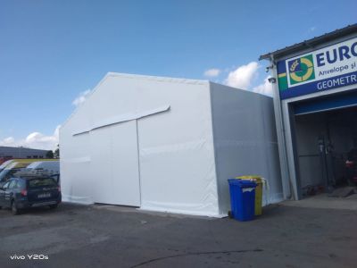Instalare prelata cort alba in Buftea