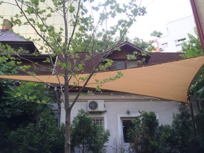 Instalare Vela umbriere la Kubik Club din Bucuresti