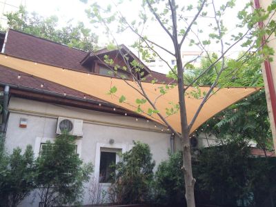 Instalare Vela umbriere la Kubik Club din Bucuresti