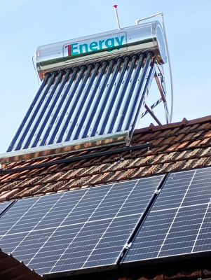 Montaj Panou Solar Apa Calda 1Energy, 150 litri, nepresurizat, cu automatizare, in Husasau de Sus, Bihor