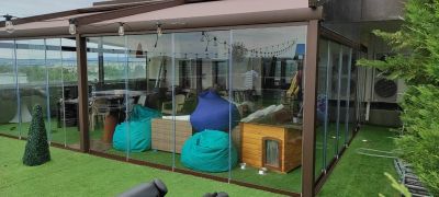 Montaj pergola retractabila la un Penthouse din Bacau