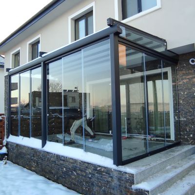 Pergola Retractabila + inchidere cu sticla mobila MultiTrack (Slide) in Otopeni