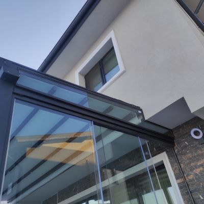 Pergola Retractabila + inchidere cu sticla mobila MultiTrack (Slide) in Otopeni