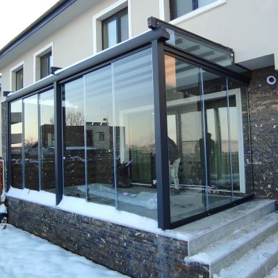 Pergola Retractabila + inchidere cu sticla mobila MultiTrack (Slide) in Otopeni