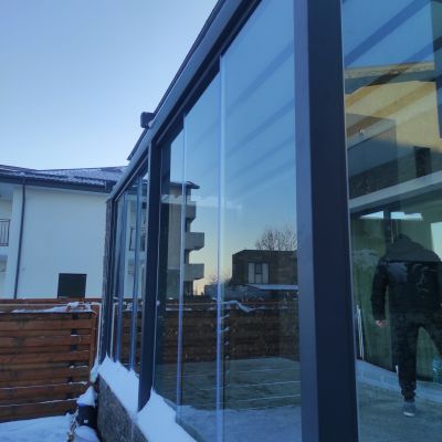Pergola Retractabila + inchidere cu sticla mobila MultiTrack (Slide) in Otopeni