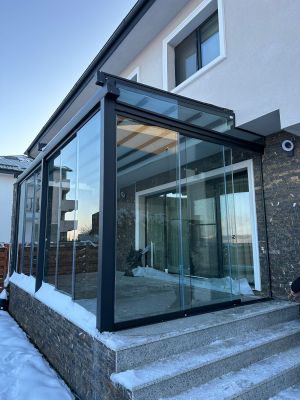 Pergola Retractabila + inchidere cu sticla mobila MultiTrack (Slide) in Otopeni