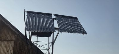 Sistem solar apa calda 4 anotimpuri cu boiler 200 litrii si 2 colectoare cu 20 tuburi fiecare, in Borcea, Calarasi